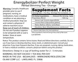 Energybolizer Perfect Weight Herbal Slimming Tea. All Natural colon cleanse and complete digestive support.