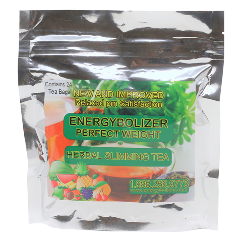 Energybolizer Perfect Weight Herbal Slimming Tea. All Natural colon cleanse and complete digestive support.
